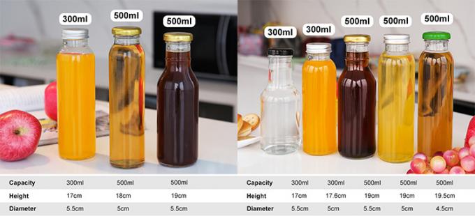 বাল্ক খালি ফলের রস গ্লাস বোতল 12oz 350ml পানীয় জন্য 2