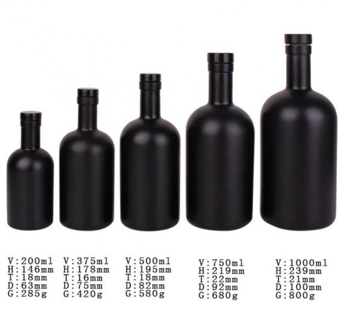 কম দাম 750Ml ফ্লিন্ট বোতল মদ ওভাল গ্লাস বোতল হুইস্কি জন্য পরিষ্কার মদ বোতল 2