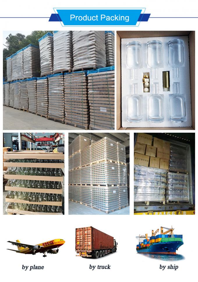 ফ্লিন্ট খালি গ্লাস মদ বোতল 200ml 375ml 1000ml OEM 8
