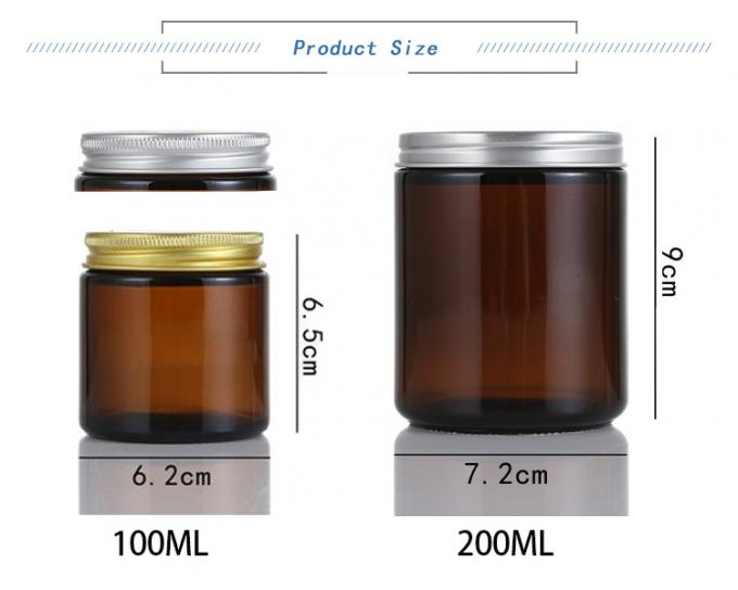 2oz 9oz 32oz বৃত্তাকার অ্যাম্বার জার মোমবাতি বাল্ক কাস্টমাইজযোগ্য 1