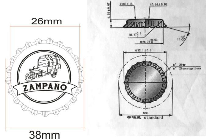 গরম বিক্রয় 26mm উদ্ভাবন সহজ খোলা রিং টানুন রিংট্যাব বিয়ার পানীয় বোতল মুকুট ক্যাপ 6