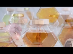 100 মিলি 220 মিলি হেক্সাগোনাল গ্লাস ফুড জারস