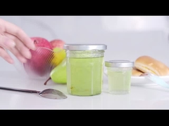 মেসন স্টোরেজ গ্লাস ফুড জার স্কয়ার গ্লাস ক্যানিস্টার 195ml