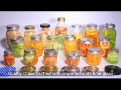 গোলাকার প্রশস্ত মুখ গ্লাস জার 12oz Mason জার পরিবারের জন্য