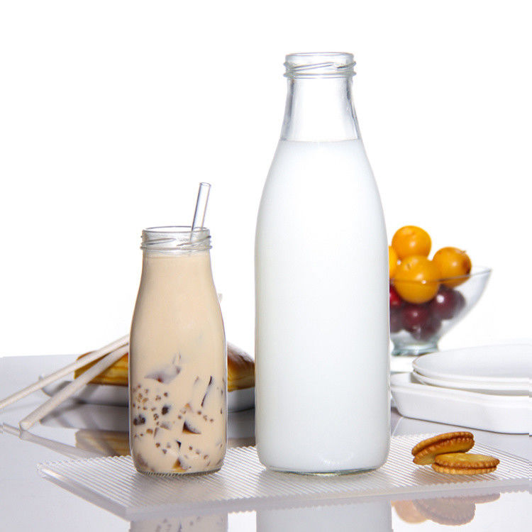 কারখানার দাম 200ml 250ml 350ml 500ml 1000ml গ্লাস সস বোতল প্লাস্টিকের ঢাকনা সঙ্গে স্ক্রু ঢাকনা সঙ্গে