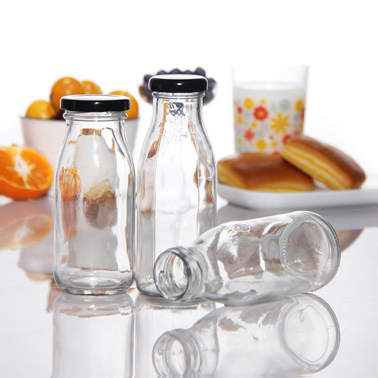 কারখানার দাম 200ml 250ml 350ml 500ml 1000ml গ্লাস সস বোতল প্লাস্টিকের ঢাকনা সঙ্গে স্ক্রু ঢাকনা সঙ্গে