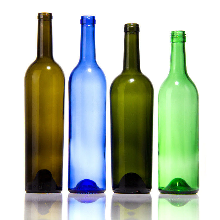 ওডিএম রঙিন গ্লাস ওয়াইন বোতল 500ml 700ml 750ml 1500ml