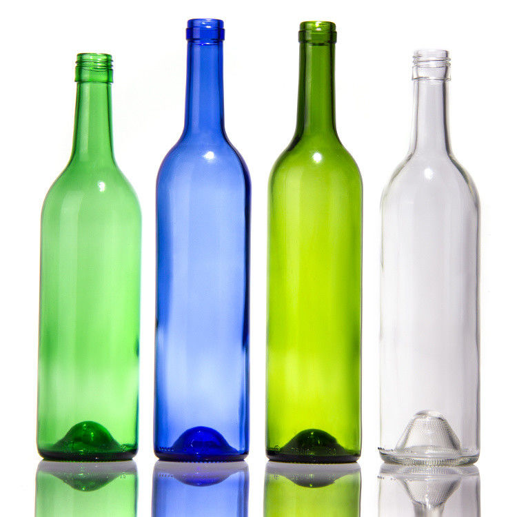 ওডিএম রঙিন গ্লাস ওয়াইন বোতল 500ml 700ml 750ml 1500ml