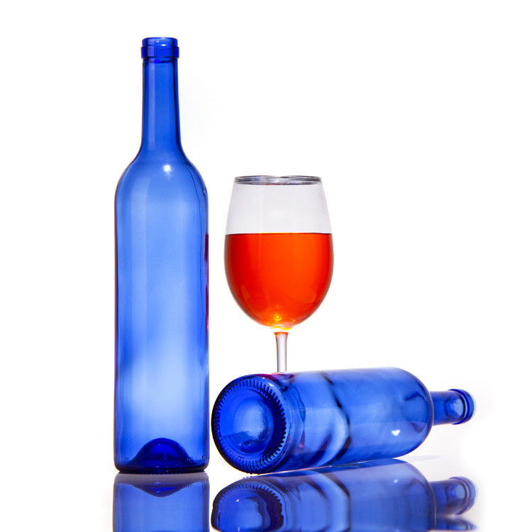 ওডিএম রঙিন গ্লাস ওয়াইন বোতল 500ml 700ml 750ml 1500ml