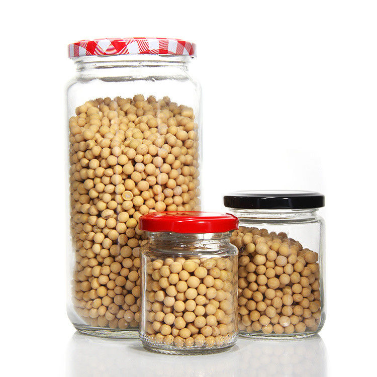 পাইকারি খালি 8Oz 16Oz 24Oz মধু সংরক্ষণ করুন মরিচ রান্নাঘর গ্লাস স্টোরেজ জার সিলড ঢাকনা সহ