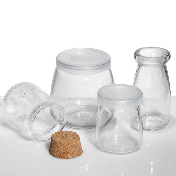 OEM গ্লাস পুডিং জার স্পাইস জার কর্ক ক্যাপ 50ml 100ml 150ml
