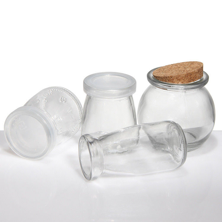 OEM গ্লাস পুডিং জার স্পাইস জার কর্ক ক্যাপ 50ml 100ml 150ml