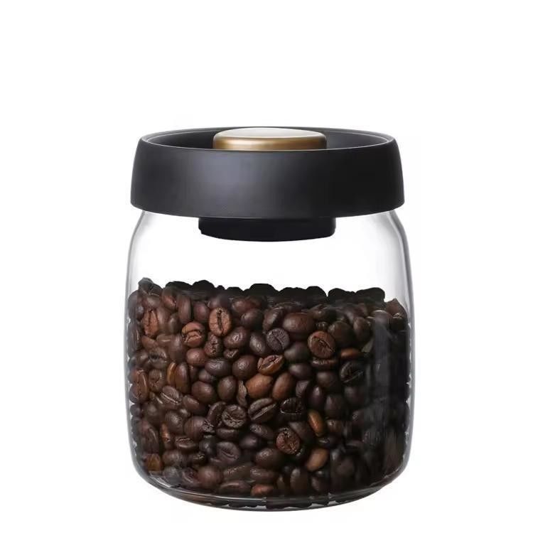 কফি বীজ এবং রান্নাঘর সঞ্চয় জন্য 500ml Borosilicate গ্লাস কফি জার