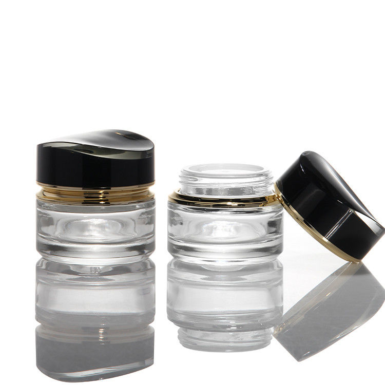 বিলাসবহুল 100ml 120ml 200ml গ্লাস লোশন বোতল কসমেটিক পারফিউম তেল ক্রিম লোশন স্বচ্ছ ঘন প্রাচীর
