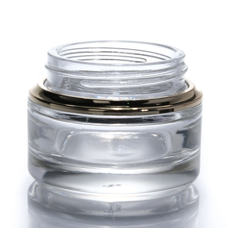 বিলাসবহুল 100ml 120ml 200ml গ্লাস লোশন বোতল কসমেটিক পারফিউম তেল ক্রিম লোশন স্বচ্ছ ঘন প্রাচীর