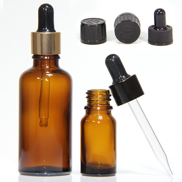 বিলাসবহুল 1oz 2oz 20ml 30ml 50ml কসমেটিক খালি সমতল কাঁধ সিরাম অপরিহার্য তেল গ্লাস ড্রপার বোতল