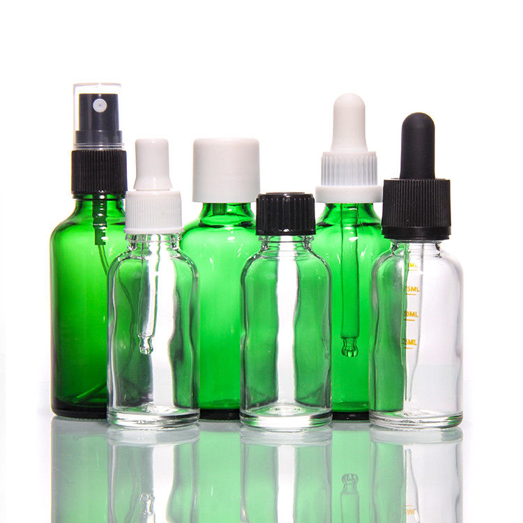 বিলাসবহুল 1oz 2oz 20ml 30ml 50ml কসমেটিক খালি সমতল কাঁধ সিরাম অপরিহার্য তেল গ্লাস ড্রপার বোতল
