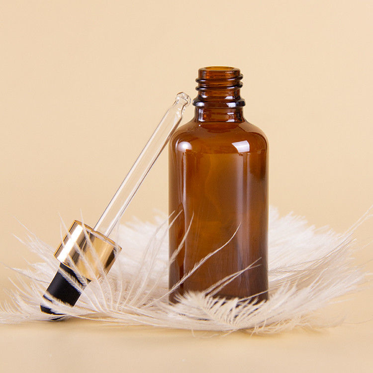 প্রয়োজনীয় তেল 15ml 30ml 60ml খালি ইউভি গোল্ড লেপ মদ গ্লাস ড্রপপার বোতল
