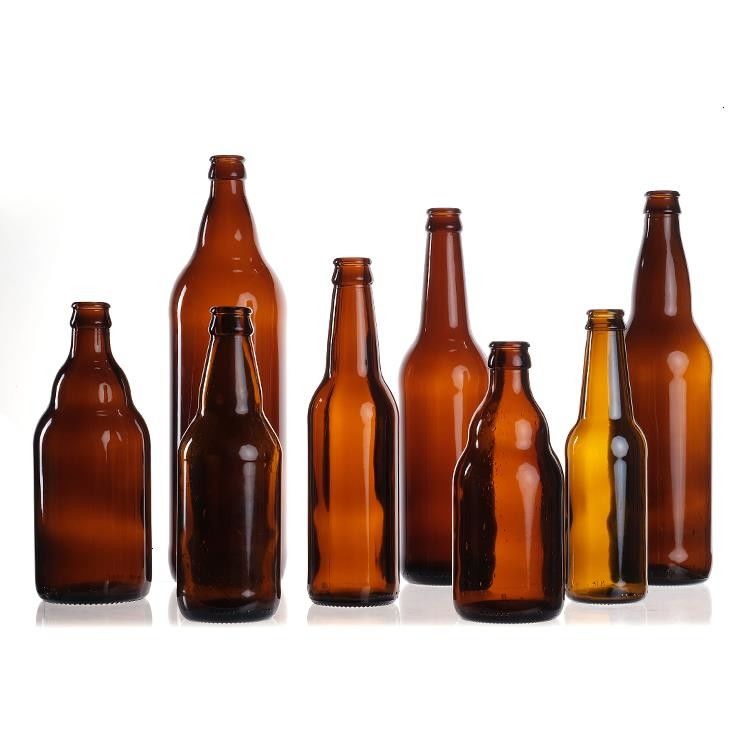পাইকারি খালি 330ml 33cl 12oz সোডা বা রস ক্লিয়ার বিয়ার গ্লাস বোতল ঢাকনা সঙ্গে