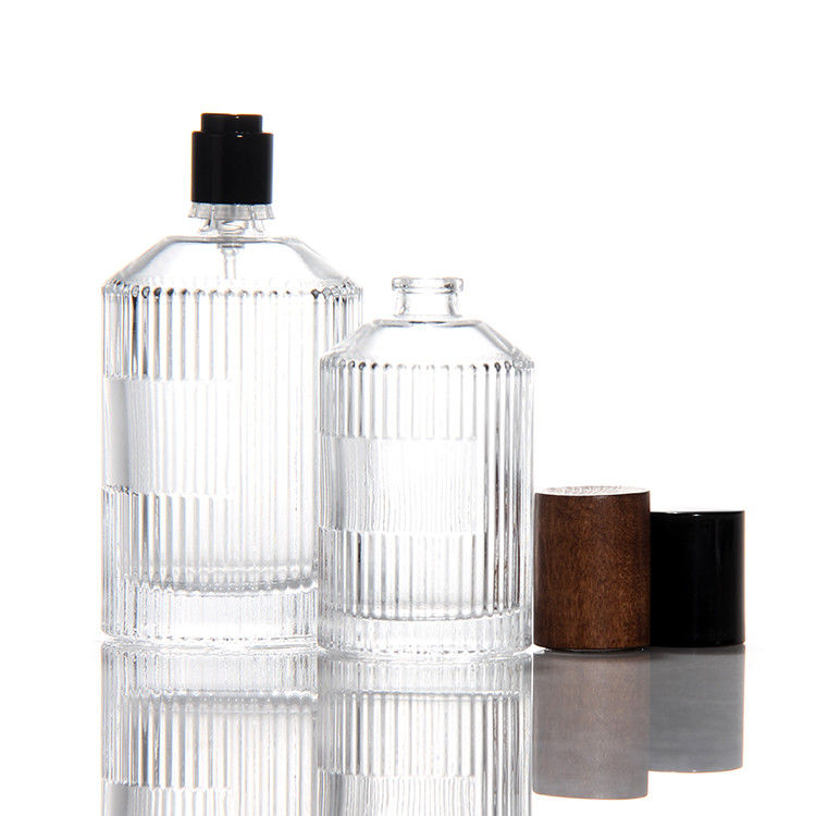 সিলিন্ডার স্বচ্ছ সুগন্ধি বোতল OEM 50Ml গ্লাস সুগন্ধি বোতল সঙ্গে উপহার বক্স পাম্প স্প্রেয়ার