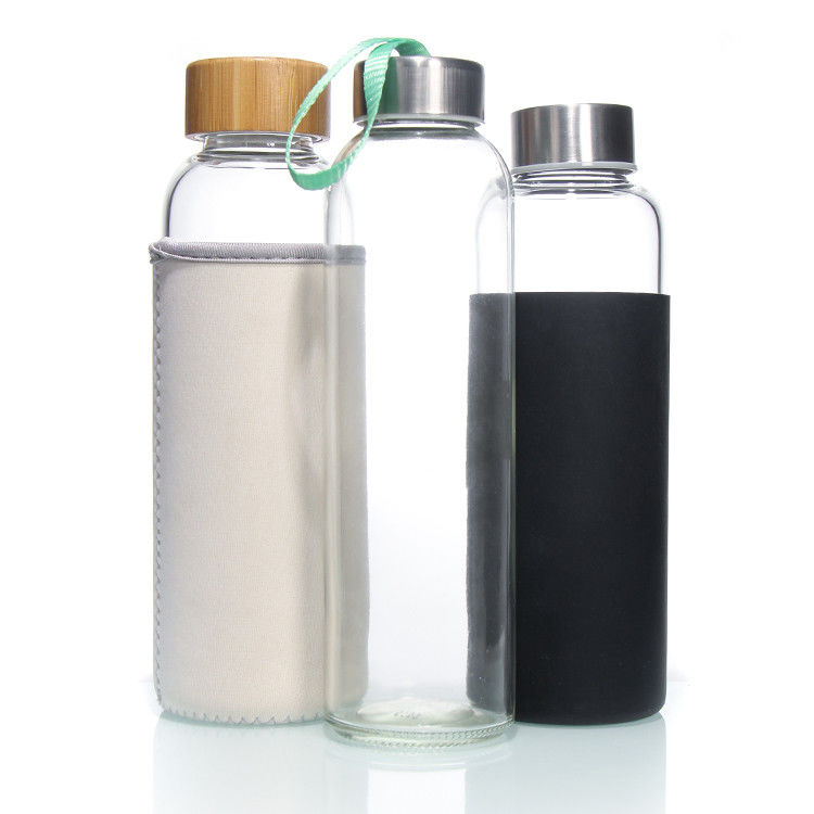 কাস্টমাইজড লোগো উচ্চ Borosilicate গ্লাস জল বোতল Tumbler BPA বিনামূল্যে পানীয় জল বোতল