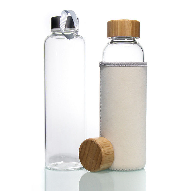 কাস্টমাইজড লোগো উচ্চ Borosilicate গ্লাস জল বোতল Tumbler BPA বিনামূল্যে পানীয় জল বোতল