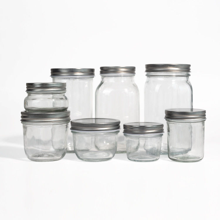 কাস্টম 380ml 470ml 750ml 1000ml 16oz 24oz 32oz Wide Mouth Mason Glass Jar With Lid in Bulk