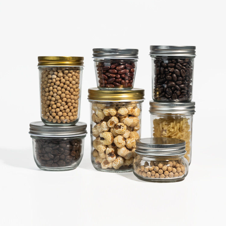 কাস্টম 380ml 470ml 750ml 1000ml 16oz 24oz 32oz Wide Mouth Mason Glass Jar With Lid in Bulk